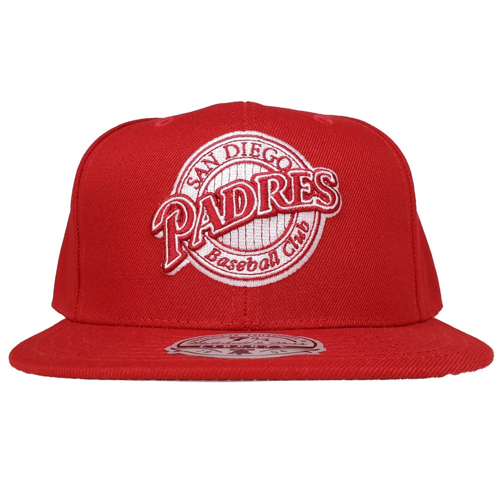 San Diego Padres Mitchell & Ness MLB Fitted 7 3/4 Liberty Fit Hat‎ Cap Red NWT